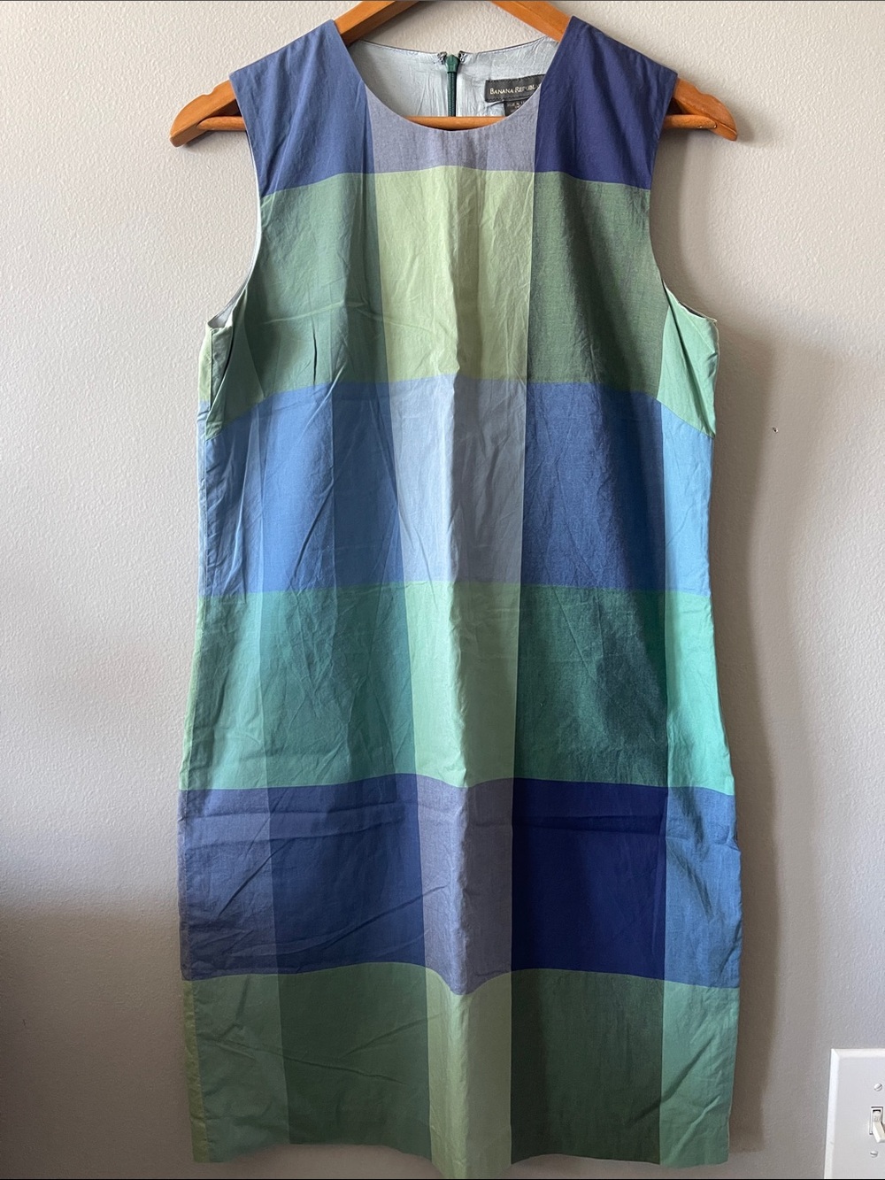 Banana Republic Y2K Cotton Colorblock Sleeveless Dress